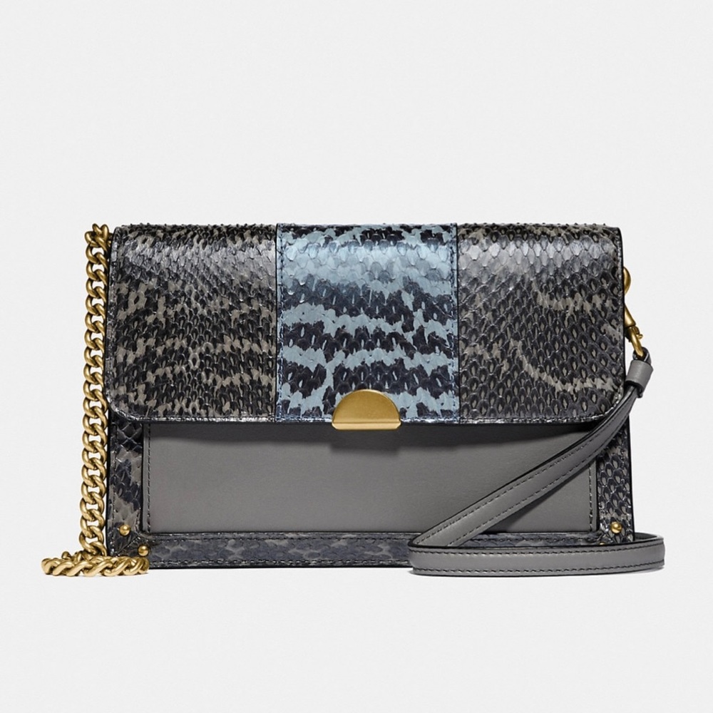Dreamer Convertible Crossbody In Colorblock Snakeskin ♥ Brass/Heather Grey Multi